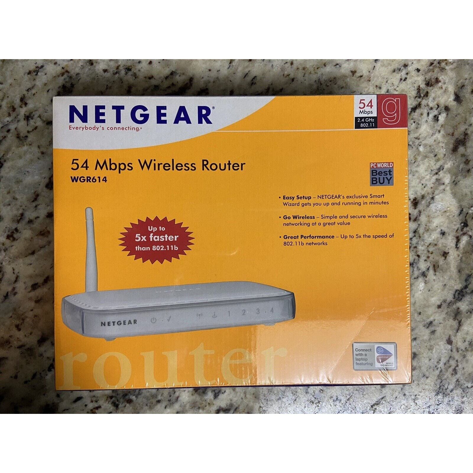 Netgear 54 Mbps Wireless Router 5x Faster WGR614 White Easy Setup Support NEW advPovpPf