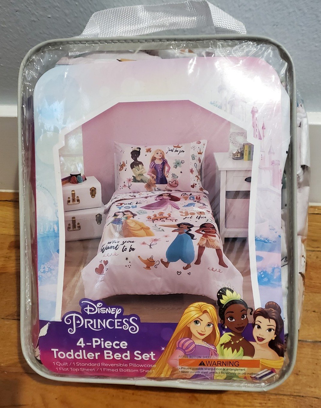 4pc Toddler Disney Princess Just Be You Bed Set - Pink 