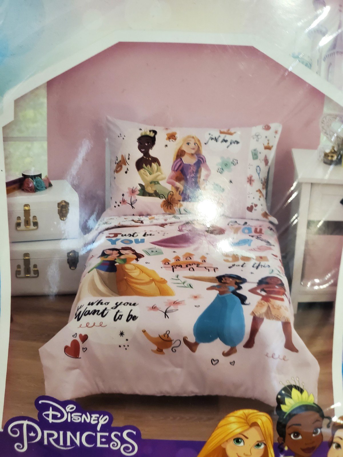 4pc Toddler Disney Princess Just Be You Bed Set - Pink fqZ5HtYck
