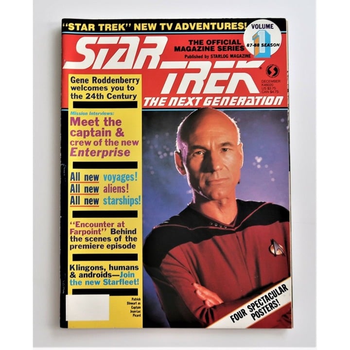 Star Trek Next Generation Magazine Volume 1 87-88 Season Captain Jean-Luc Picard e6q4Sx4vs
