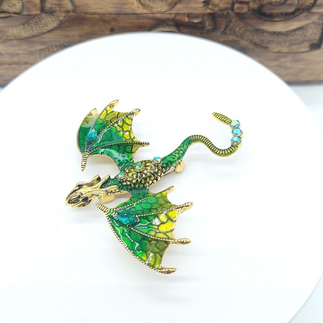 Green Dragon Brooch Pin Lapel Cwrzvw5zQ