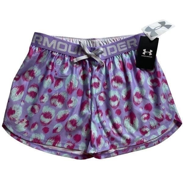 Under Armour Girls YLARGE Play UpPrinted Shorts in Wild
