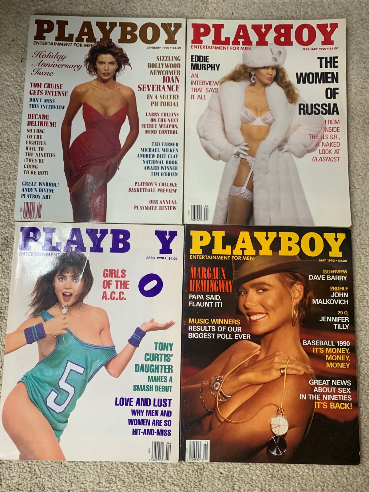 Vintage 1990 Playboy Magazine Lot of 9 a1fwZrg7S