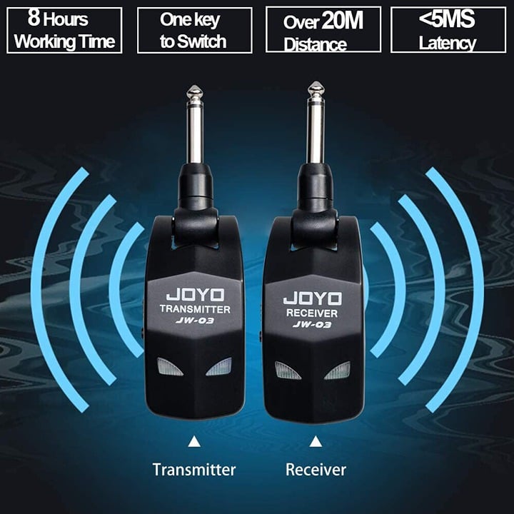 Wireless Guitar System Bass Transmitter Receiver 2.4Ghz