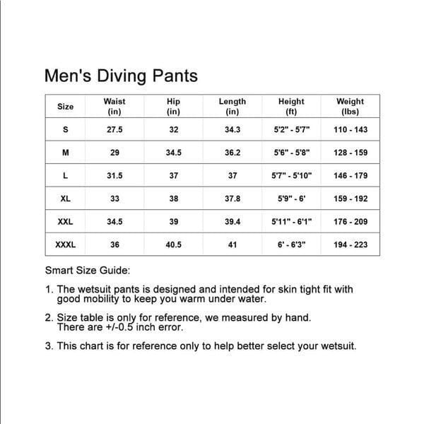 Men’s Wetsuit Pants 1.5mm Neoprene Size M NWT gJf3jfq4L