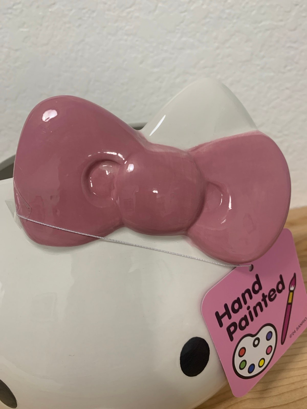 New Sanrio Hello Kitty Ceramic Planter With Pink Bow Tag Attached FOppZBVGD