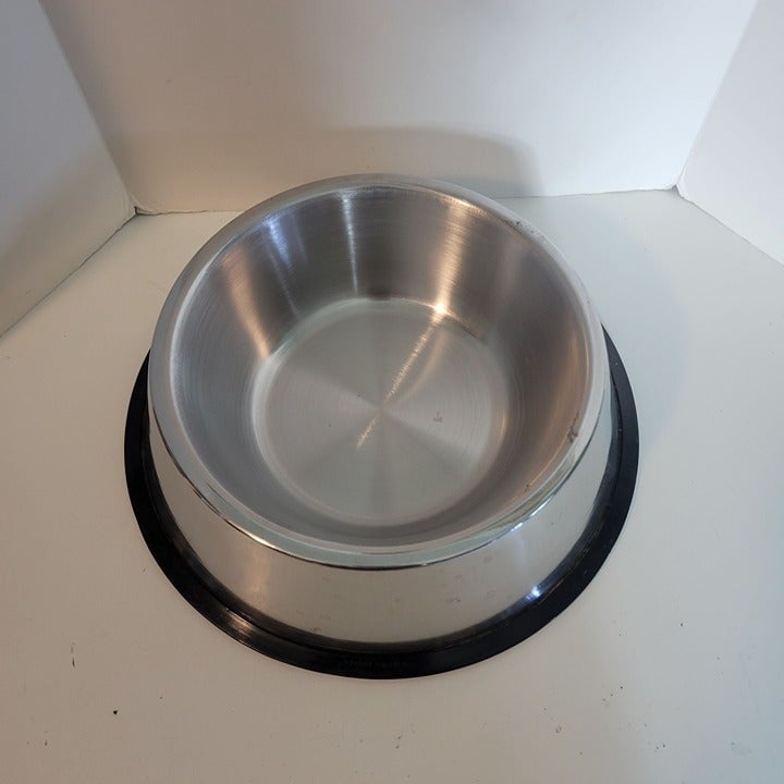 Vintage Stainless Steel Top Paw 64 Ounce Dog Dish 1990&