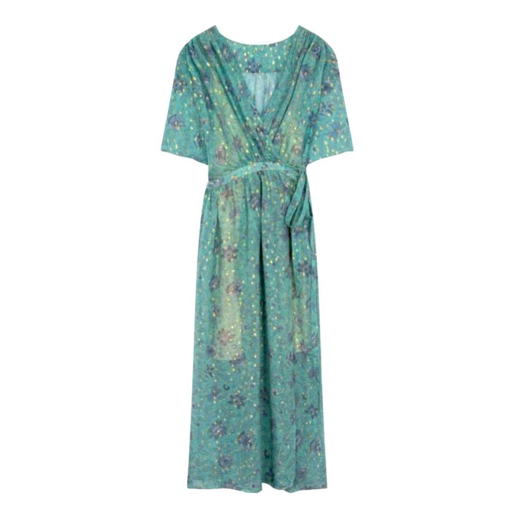 Louise Mischa Steria Floral Bohemian Silk Vintage Dress 7dZYLL13Q