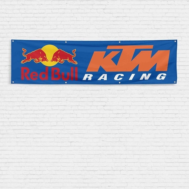 For Red Bull KTM Racing Enthusiast 2x8 ft Flag F1 Motorcycle MotoGP Banner 2zbLcone7