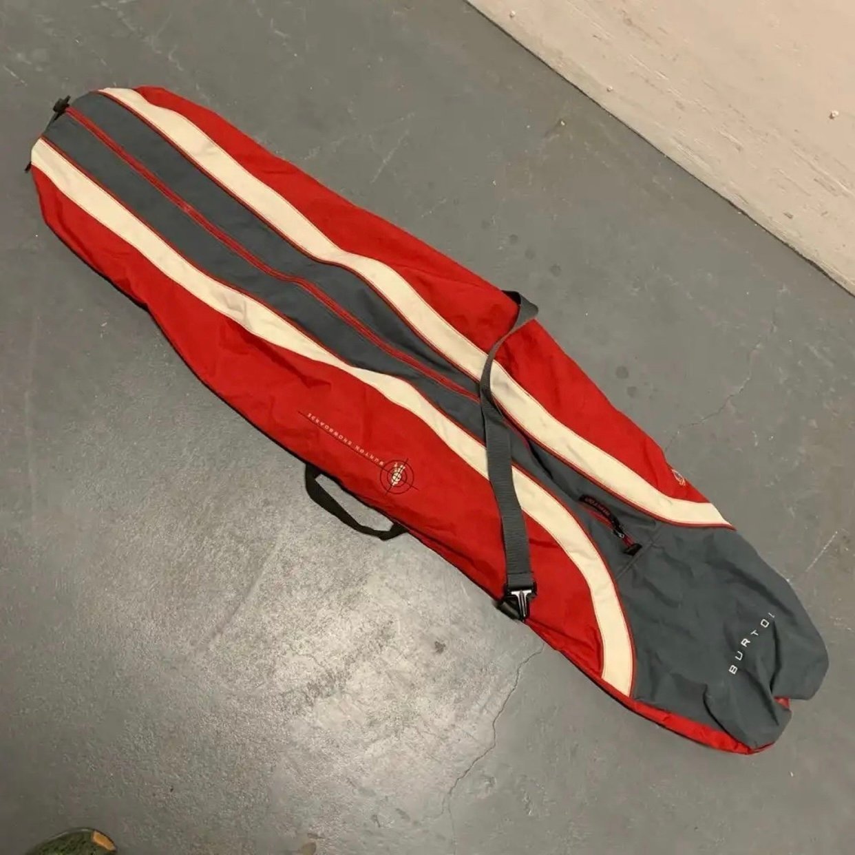 BURTON Travel Carry Bag for Snowboard Red Gray Cream Sn