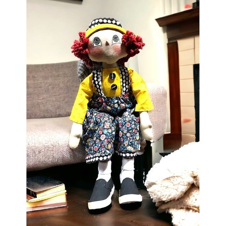 Timmy the Tall Handmade Stuffed Fabric Doll with Lots of Detail and adorable Sho BhaVNP8Kh