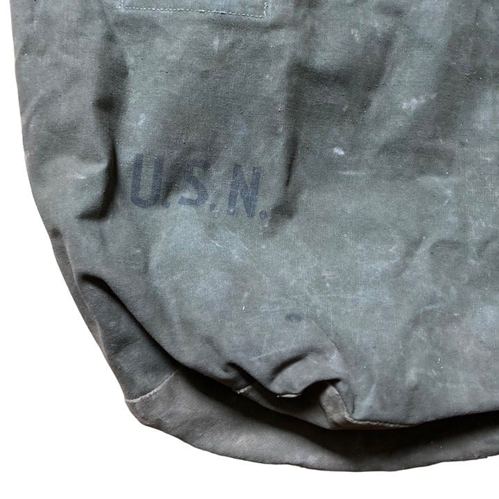 Vintage USN Duffle Bag Canvas Navy Military WWII? Era 56ynEAxPd