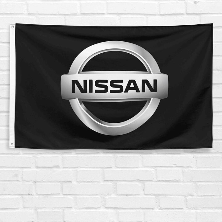 Nissan Logo 3x5 ft Flag Banner Car Racing Show HKS JDM GTR Nismo Datsun Sign 2M0FGRJlE