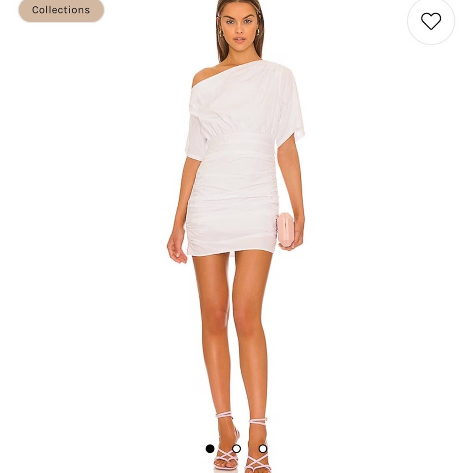 Nwt Rhode Maya Dress in White sz 2 #E2 D48FuXt9P