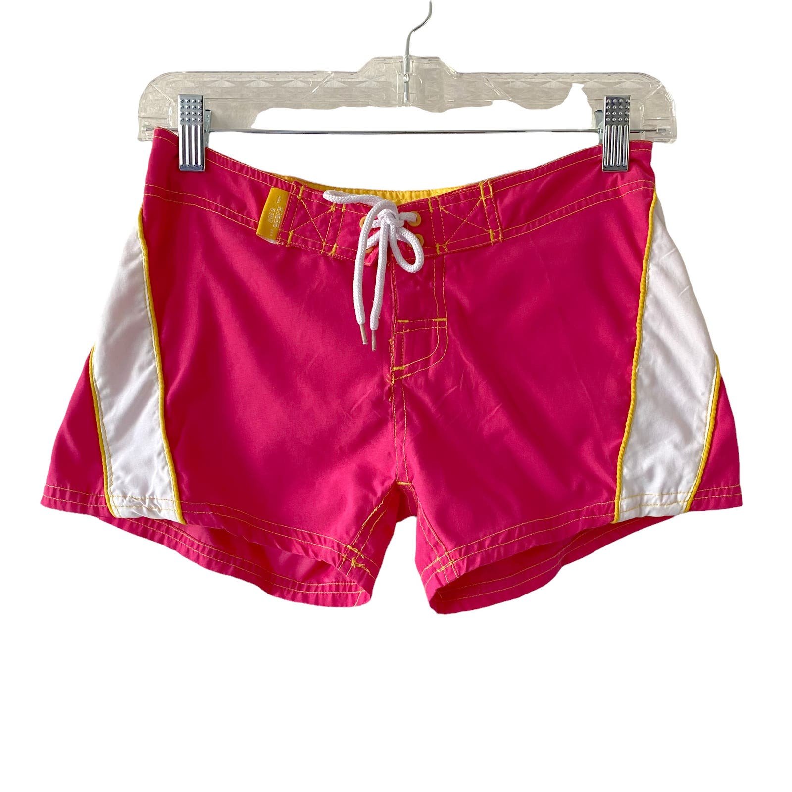 Vintage Coco Beach Girls Size 14 Pink Yellow Swim Short