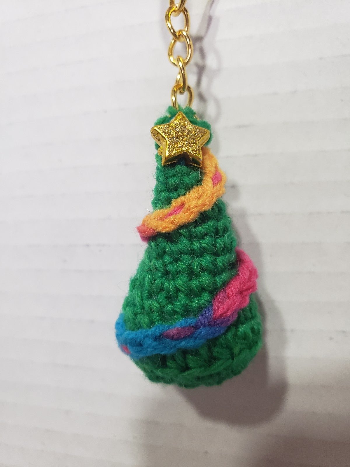 Handmade Crochet Christmas Tree Keychain A3Rf1aaRO