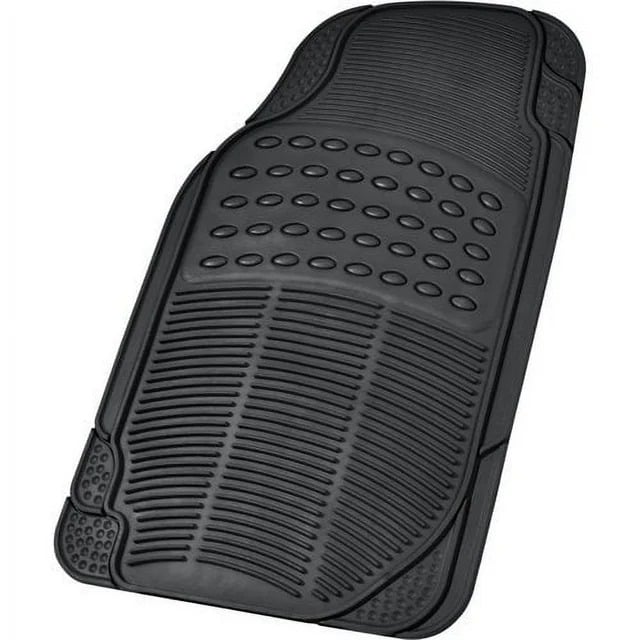 Heavy-Duty Front and Rear Rubber Car Floor Mats, All Weather Protection for Car, 4MORNqtpo