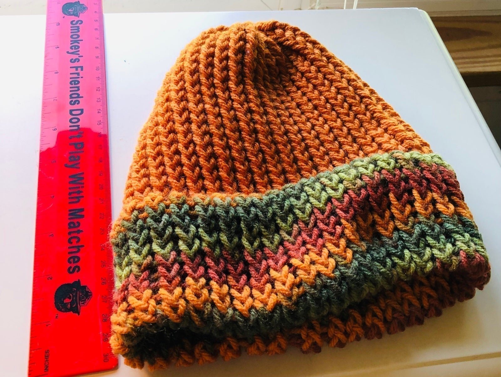 Handmade KIDS knitted hat beanie fall toboggan hat 100% acrylic orange red green Baakqs9R7