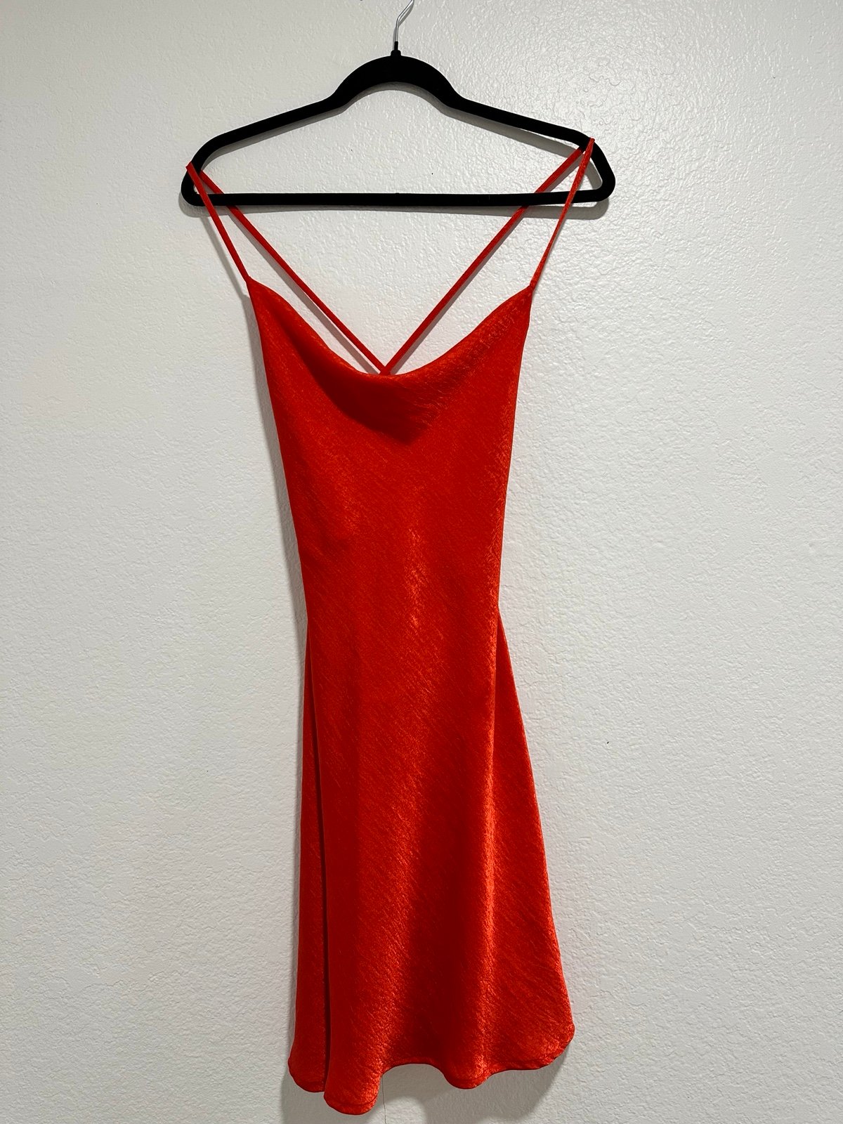 Stella Laguna Beach Red Satin Mini Dress FJbBVdcSX
