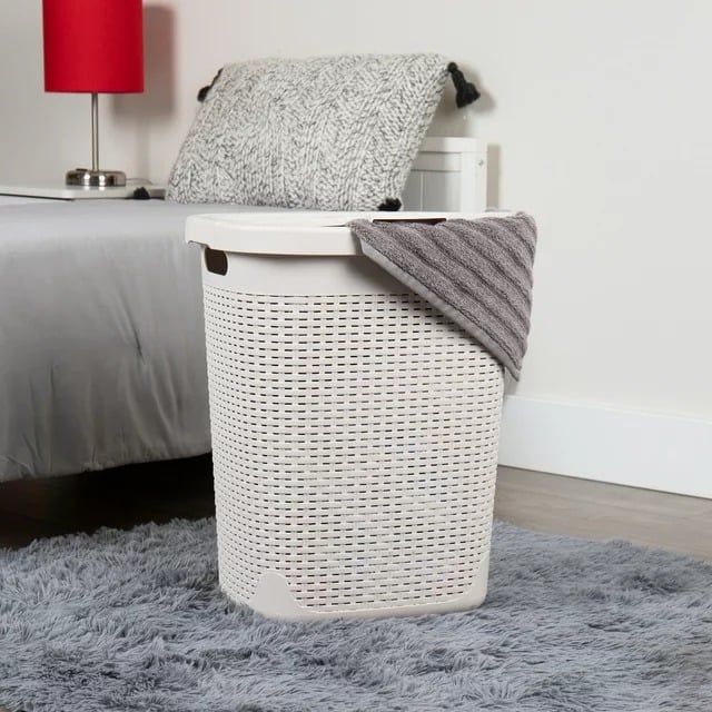 50L ultra-thin laundry basket, clothes basket, lid, pla