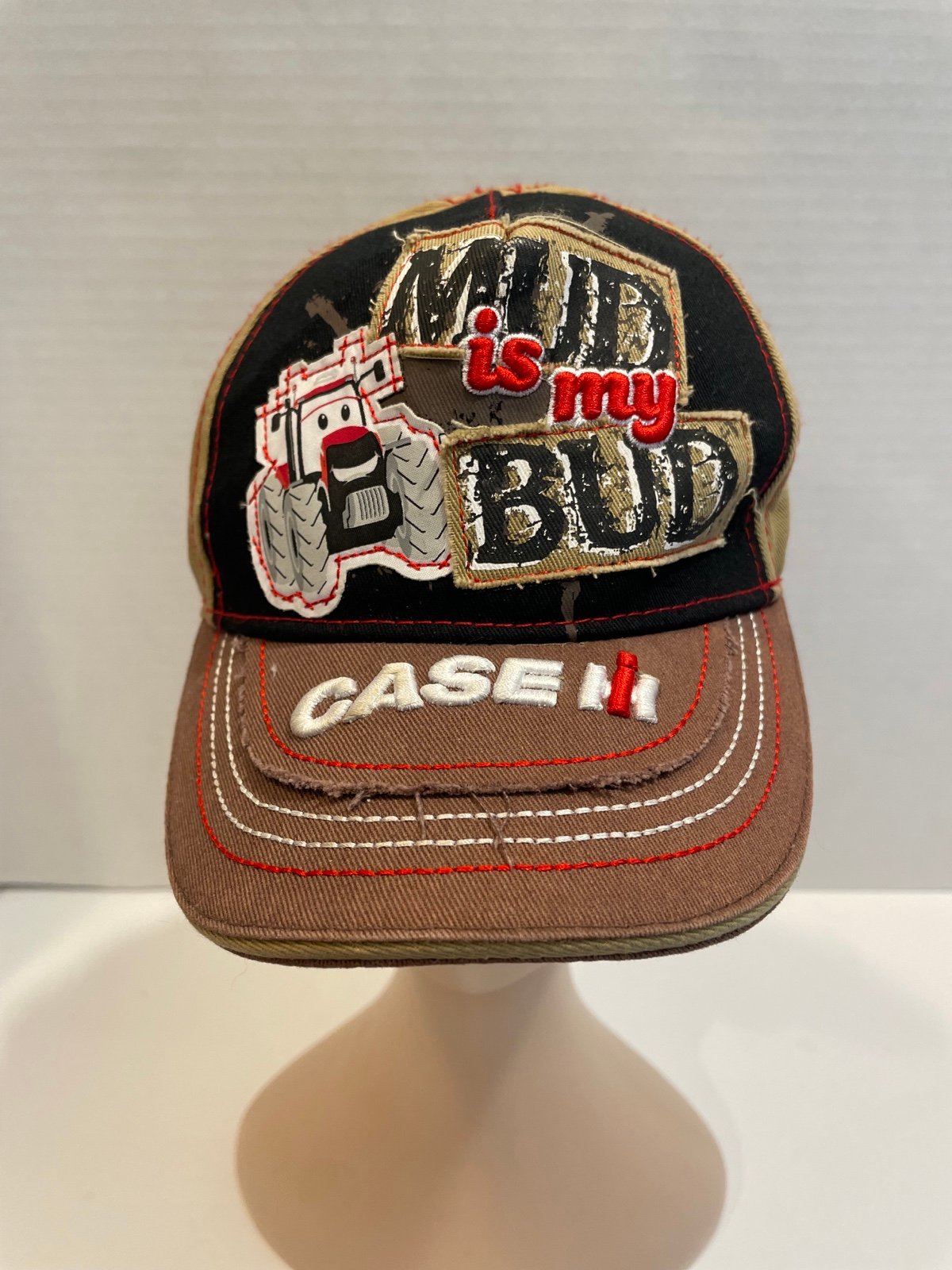 Case IH ‘Mud is my Bud’ tractor distressed hat cap boys OS giRhnimWY
