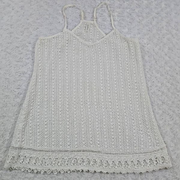 Francesca´s White Crochet Swim Cover Up Honeymoon 