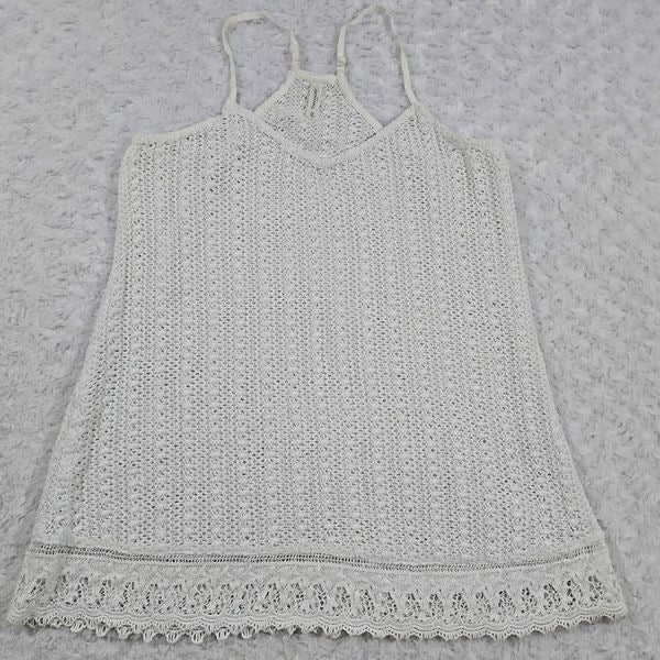 Francesca´s White Crochet Swim Cover Up Honeymoon Womens Medium 8rbtPS3KF
