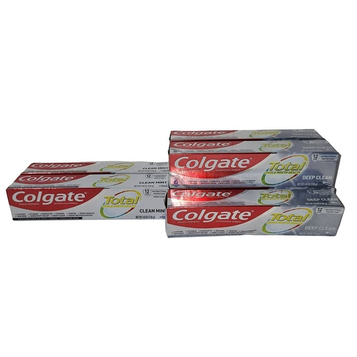 Lot of 7 Colgate Total Deep Clean Whitening Toothpaste 
