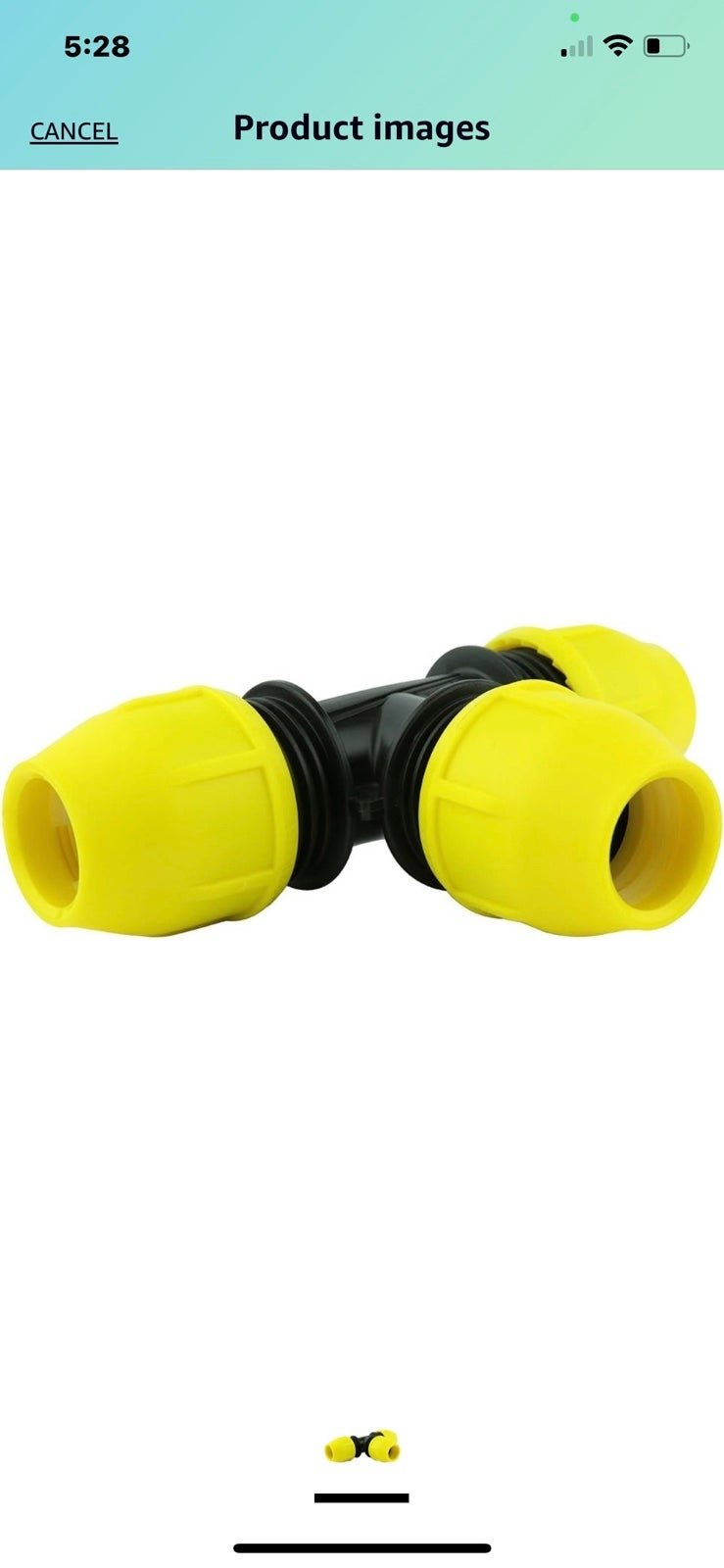 Underground IPS Yellow Poly Gas Pipe Tee (1) 1” inch Ba