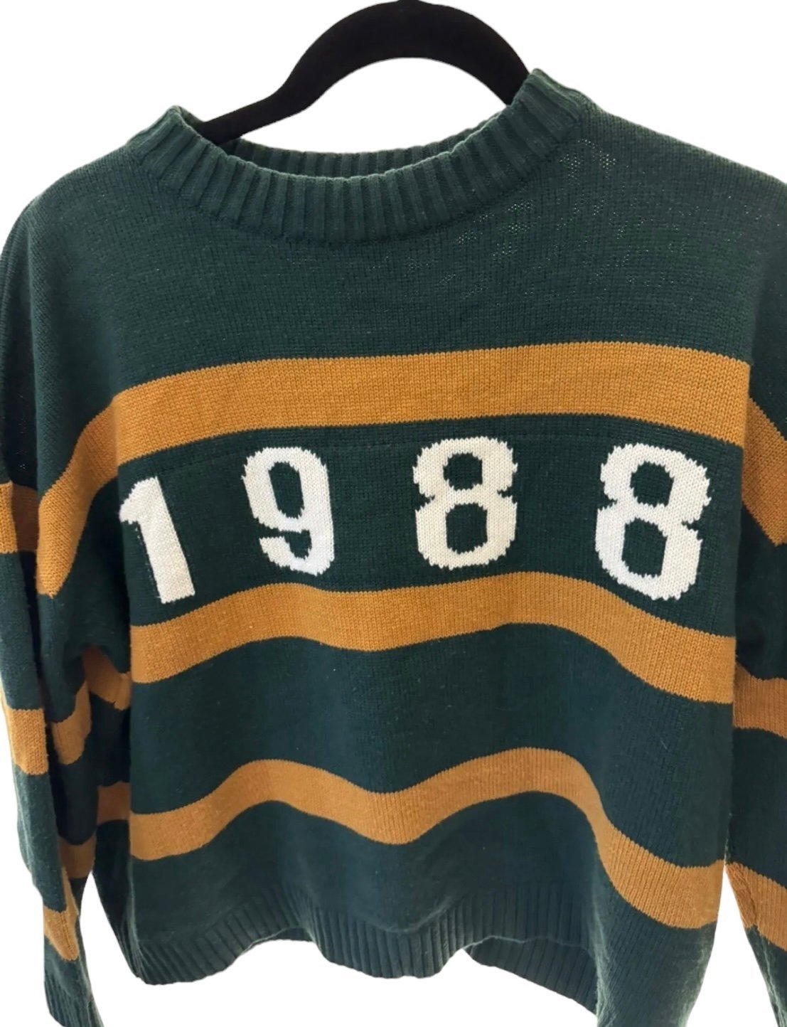 1988 Vintage Style Sweater Green And Yellow Small 5pIRos1bC