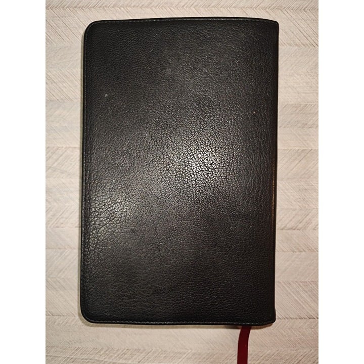 NKJV Single Column Reference Bible Black Goatskin Leather Premier Collection EtWbPR2a8