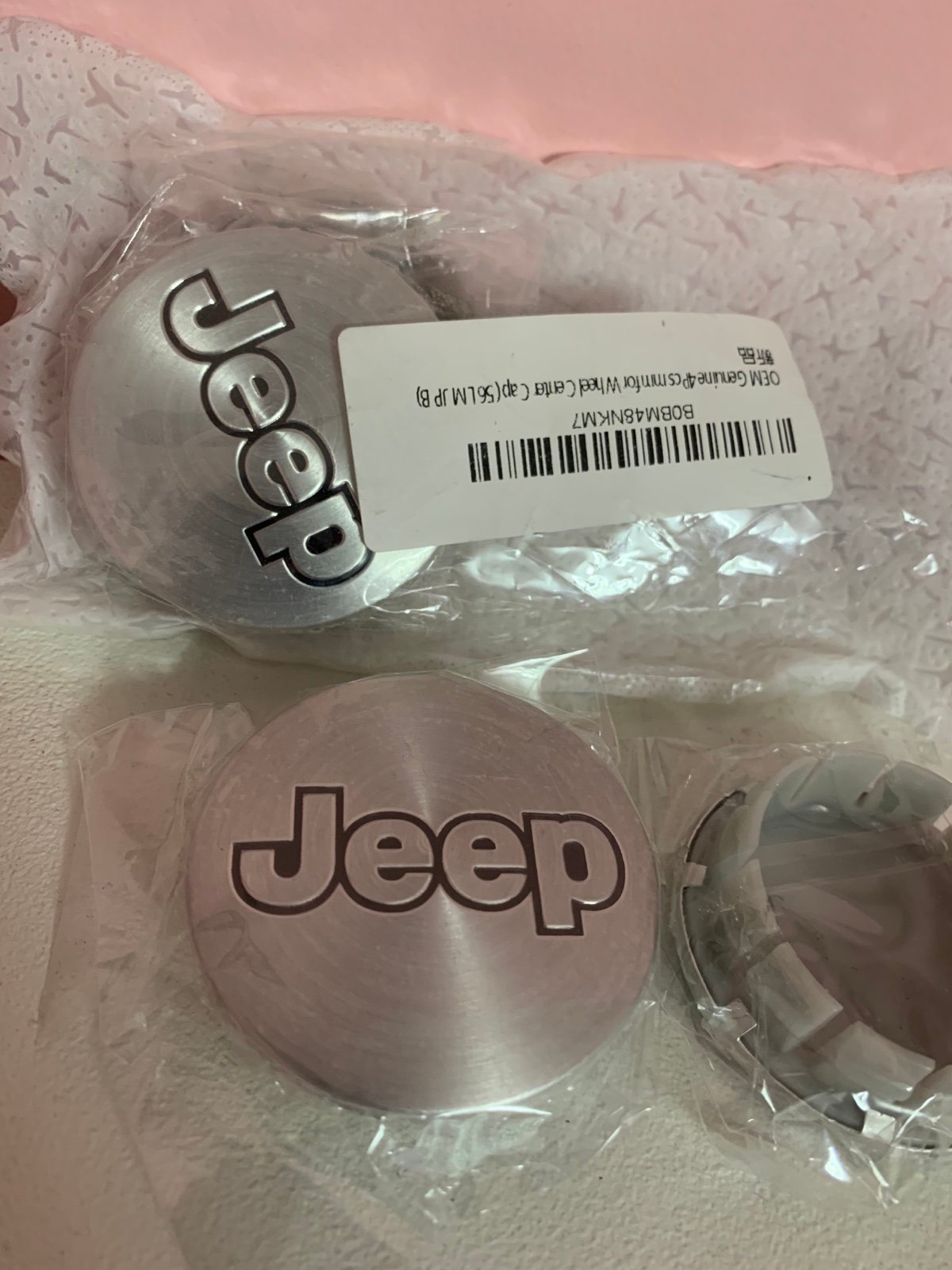 OEM Genuine 4pc Wheel Center Caps for Jeep GBAqgJbUE