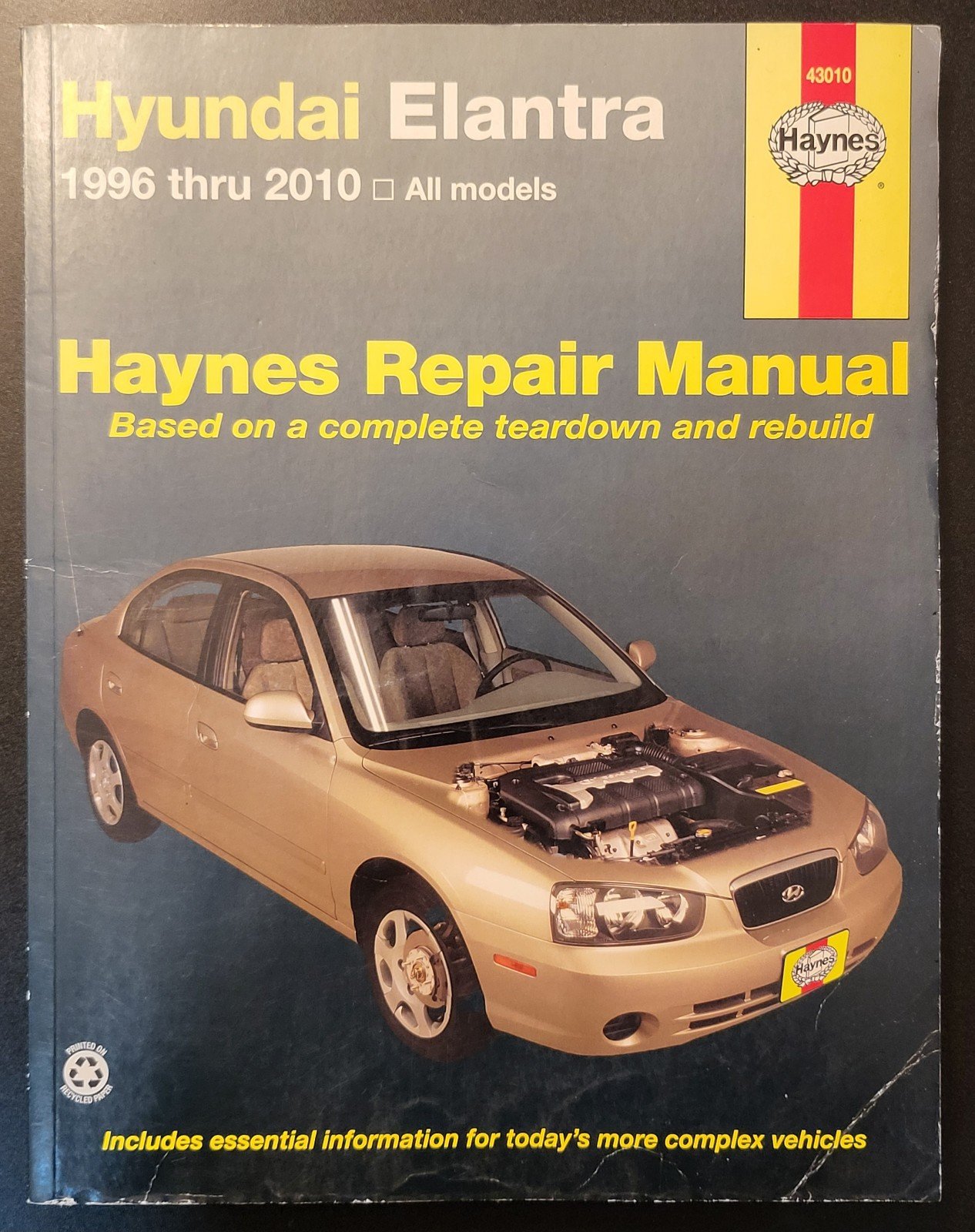 Repair Shop Manual Haynes 43010 Hyundai Elantra 1996 - 