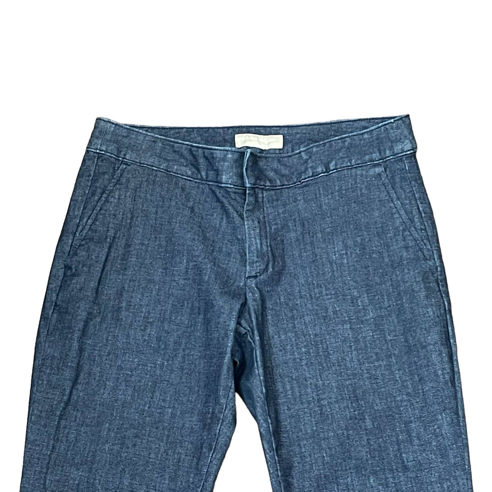 Banana Republic Denim Crop Pants Size 27/4 Hampton Fit Blue Stretch 30X25.5 FNmRsrFBP