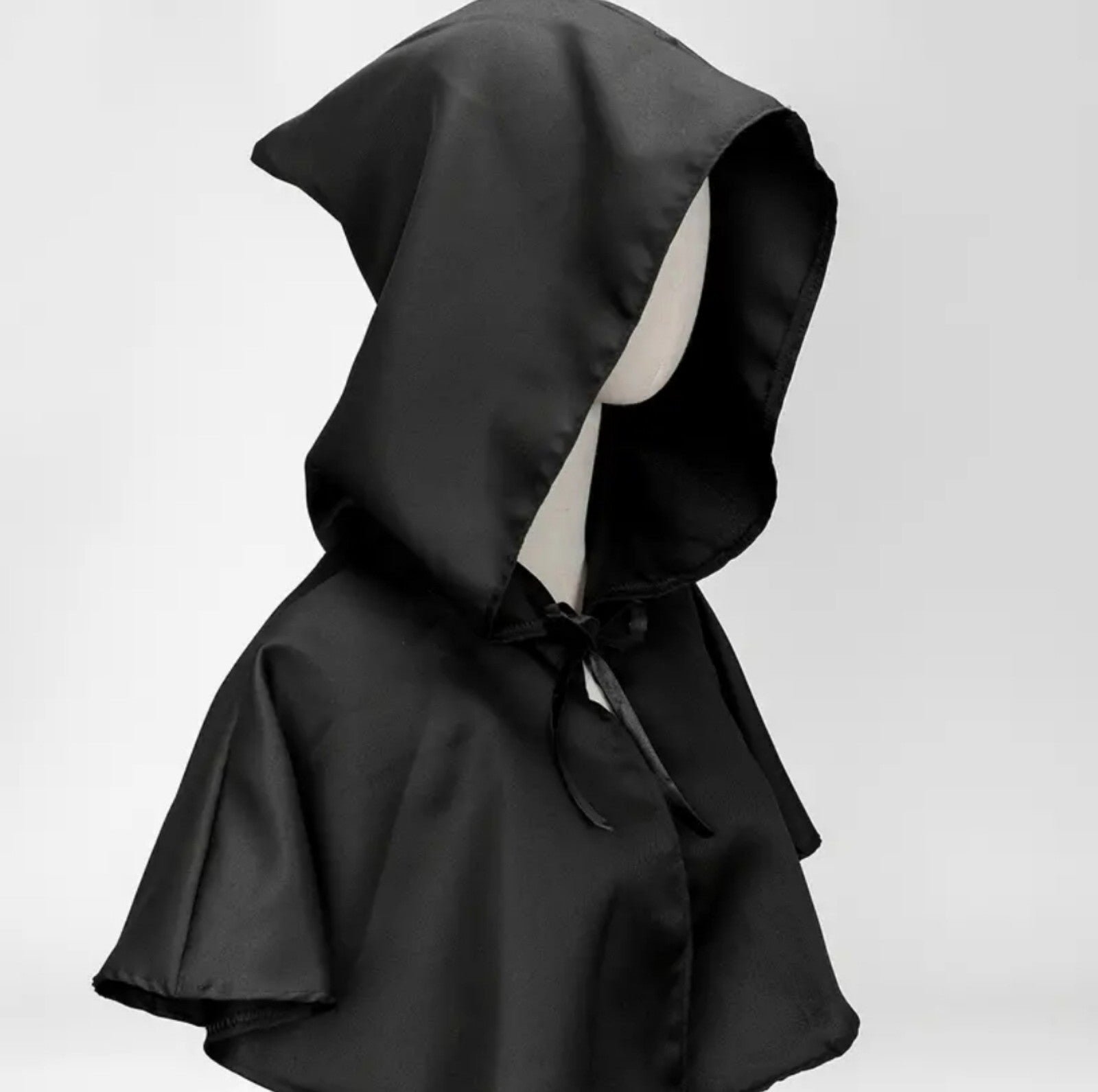 Renaissance faire Medieval Black Wizard Cape Costume 2e