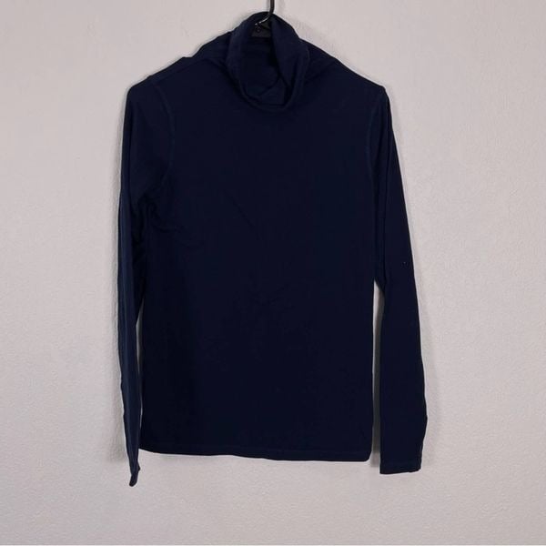 Cabi Navy Blue Cotton/Spandex Turtleneck Long Sleeve Top 4nkbgtSsH