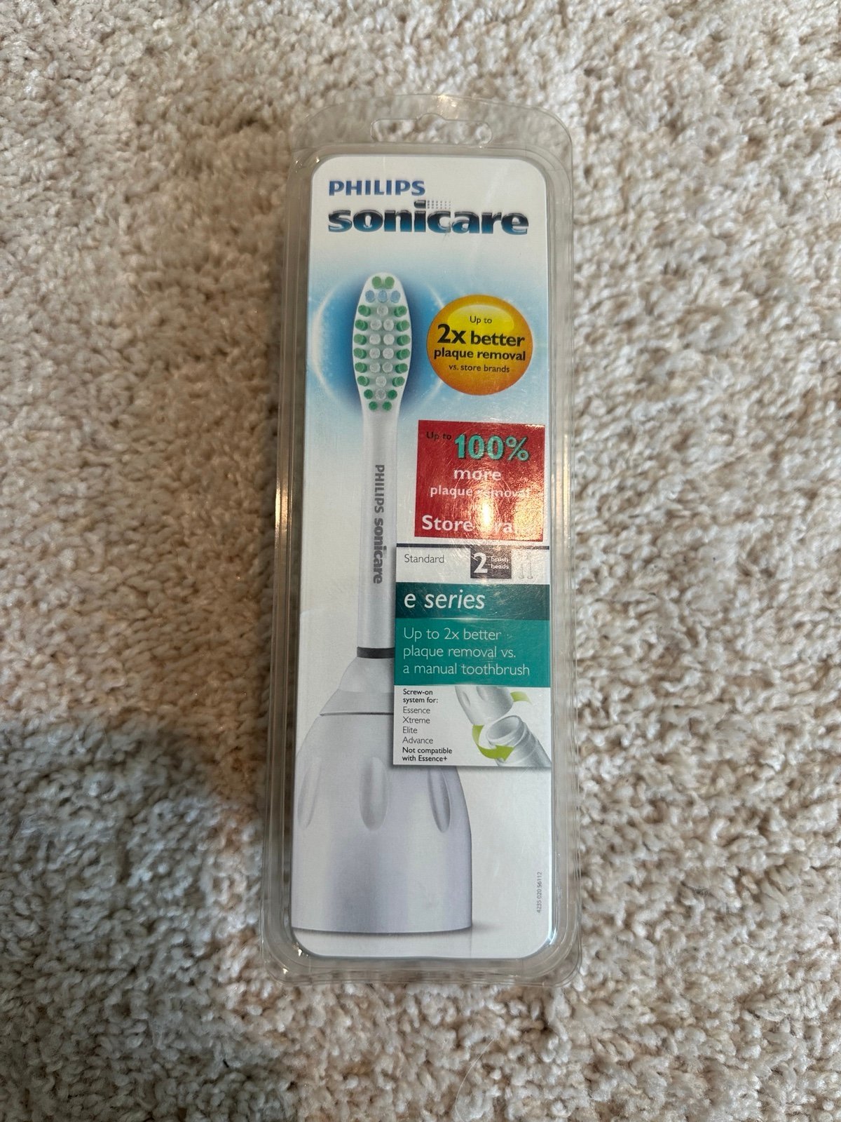 2X Philips Sonicare E Series HX7002 Replacement Toothbr