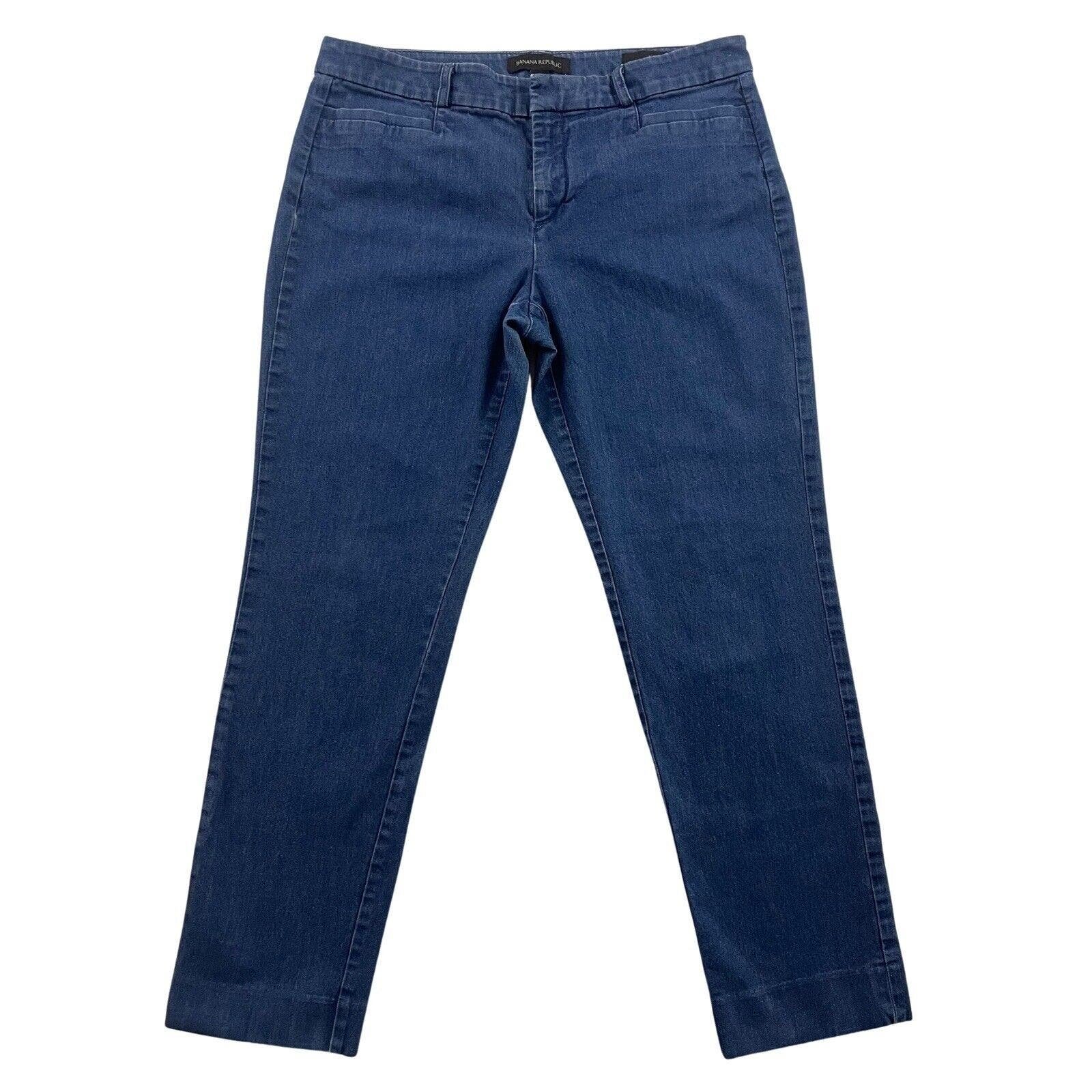 Banana Republic Sloan Jeans Womens Size 6 Blue Cropped Stretch Medium Wash Denim DDmPHAk53