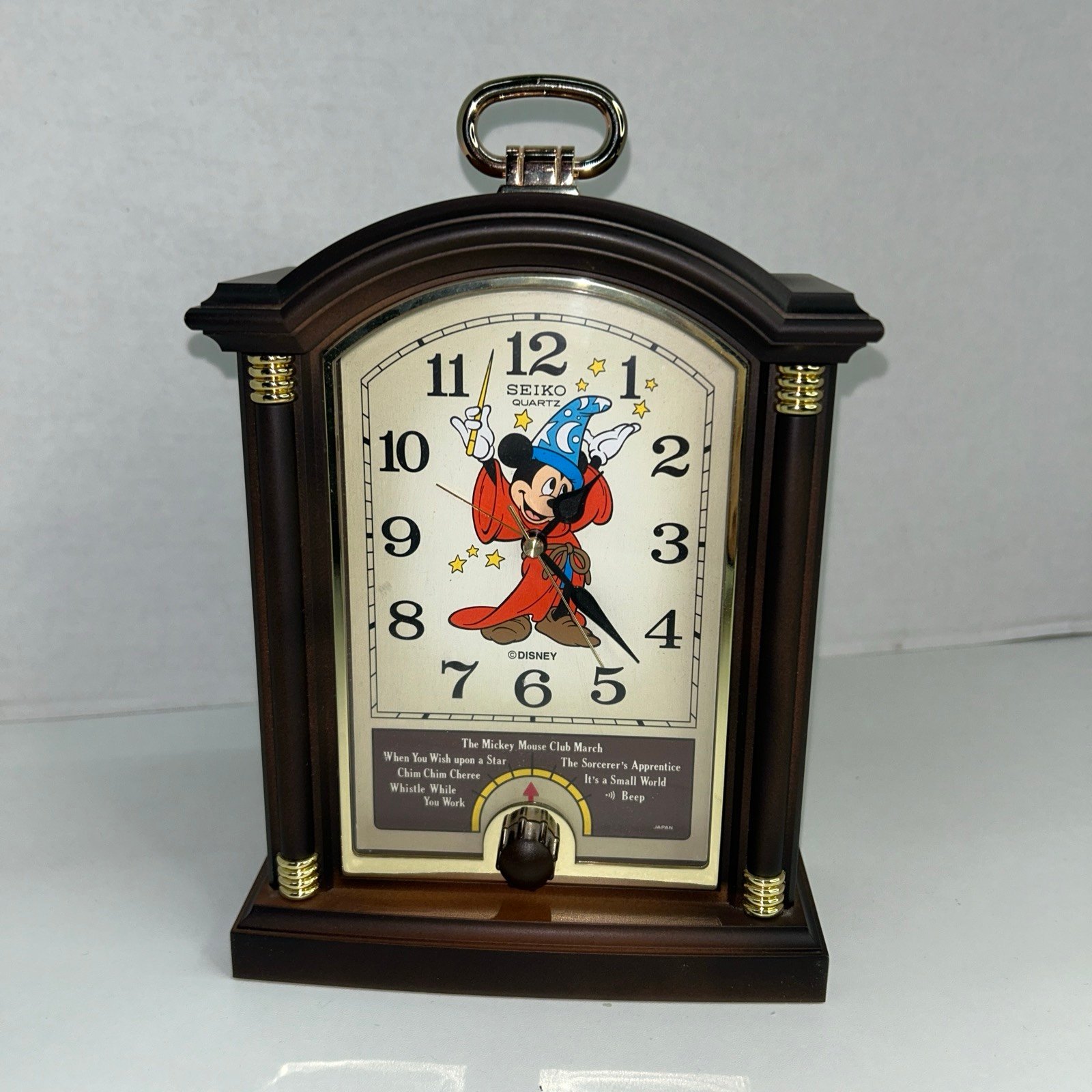 Disney Seiko Quartz Mickey Mouse Musical Alarm Clock Made In Japan Tested Works EGUu7ONCU