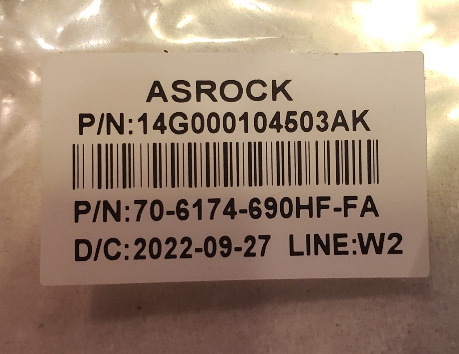 ASRock SATA HDD Cable. ASRock Part #14G000104503AK. Ck441gEyD