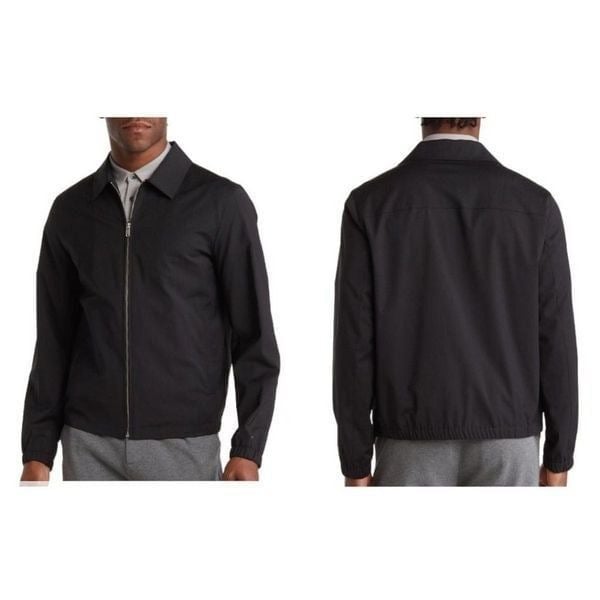 Theory Brody Black Pinstripe Wool Blend Full Zip Jacket Size XS NWOT $295 MSRP f7PRbV5mk