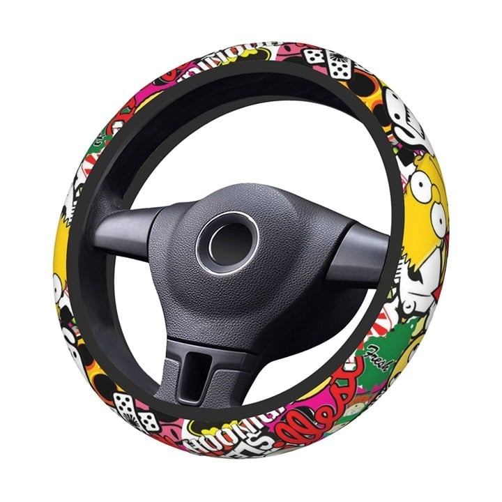 New Stickerbomb Soft Flexible Fabric Car Steering Wheel