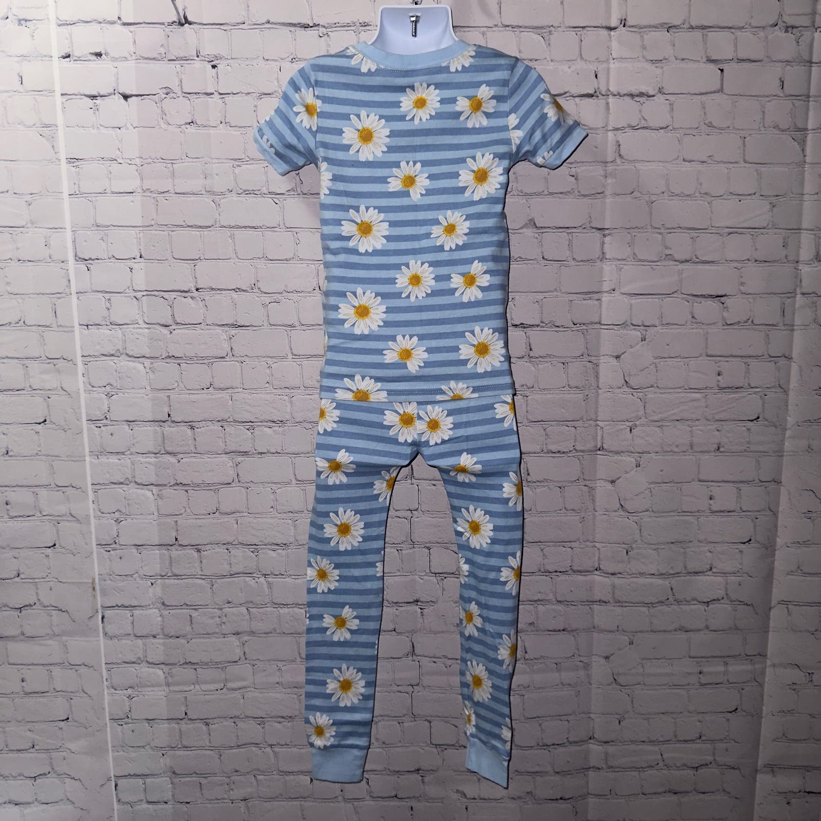 Old navy blue floral pajama set toddler size 5T 62MABJYmD