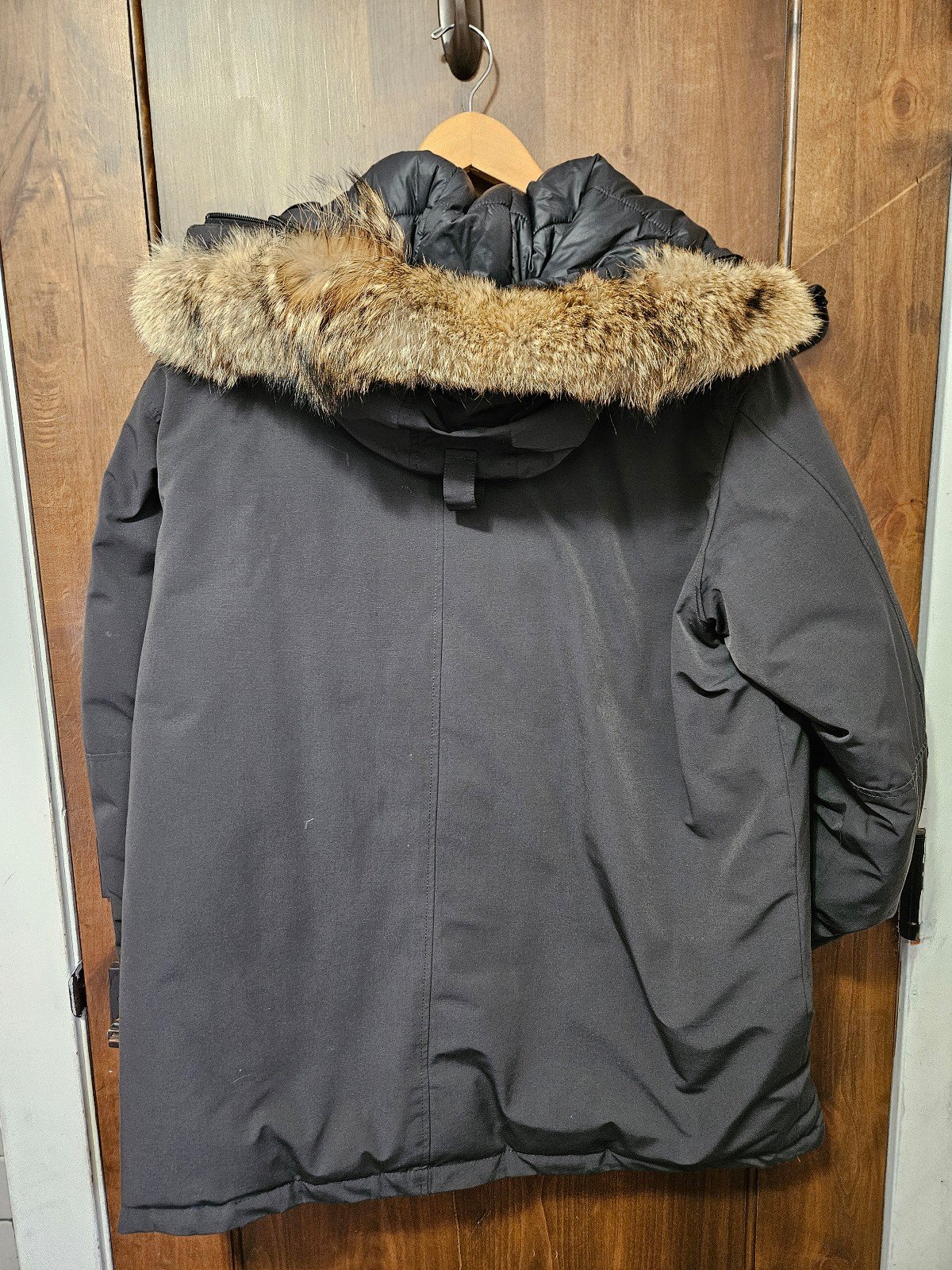 Hawke Co Black Pro XL down filled coat parka real fur 4wgW9O2GX