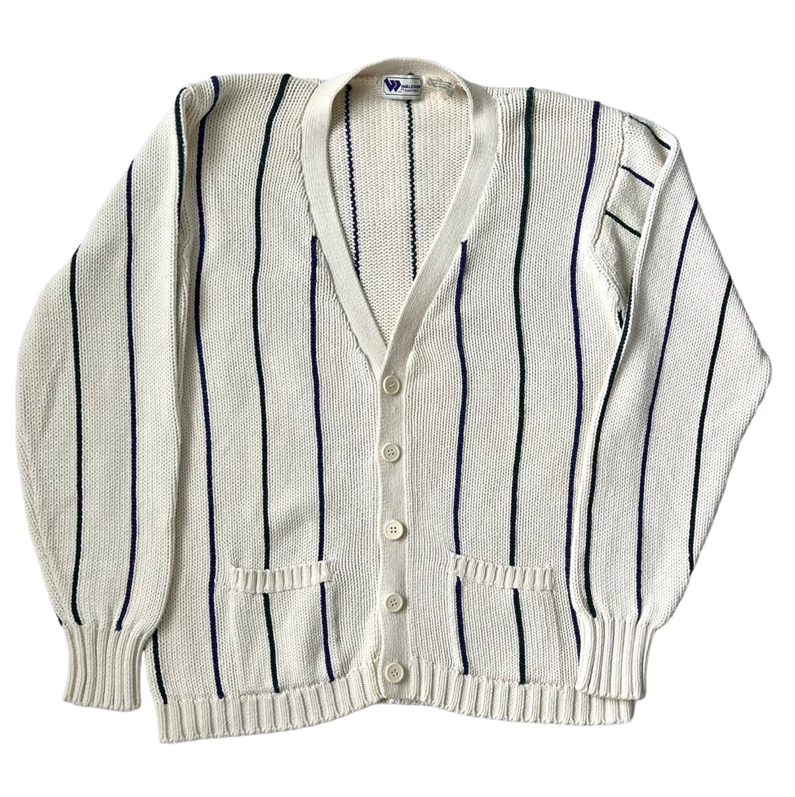 wimbledon by hartwell vintage cardigan tennis sweater long sleeve jacket GfOljXFJP