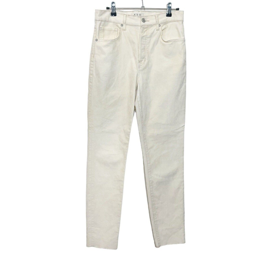 Free People Stella Skinny Velvet Pants High Rise White Pockets Women´s 28 FLAWED C7JruQc0r