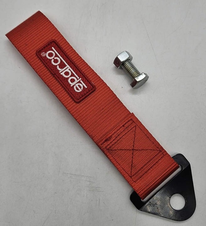 Brand New Universal Sparco Red High Strength Tow Strap 
