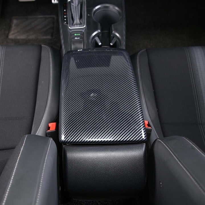 New Carbon Fiber Look Center Console Armrest Box Cover For 2022-2023 Honda Civic 92ulntm24