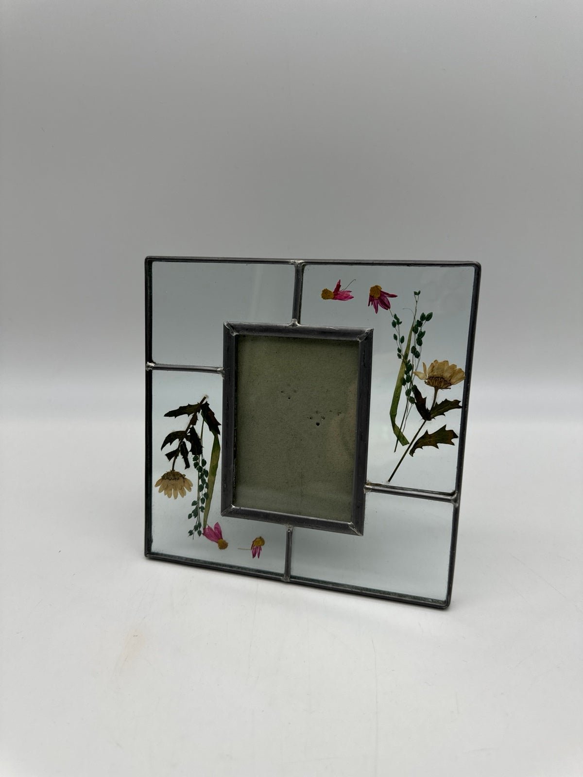 Vintage Boho Glass Pressed Dried Flower Picture Frame 88W3CvX8s