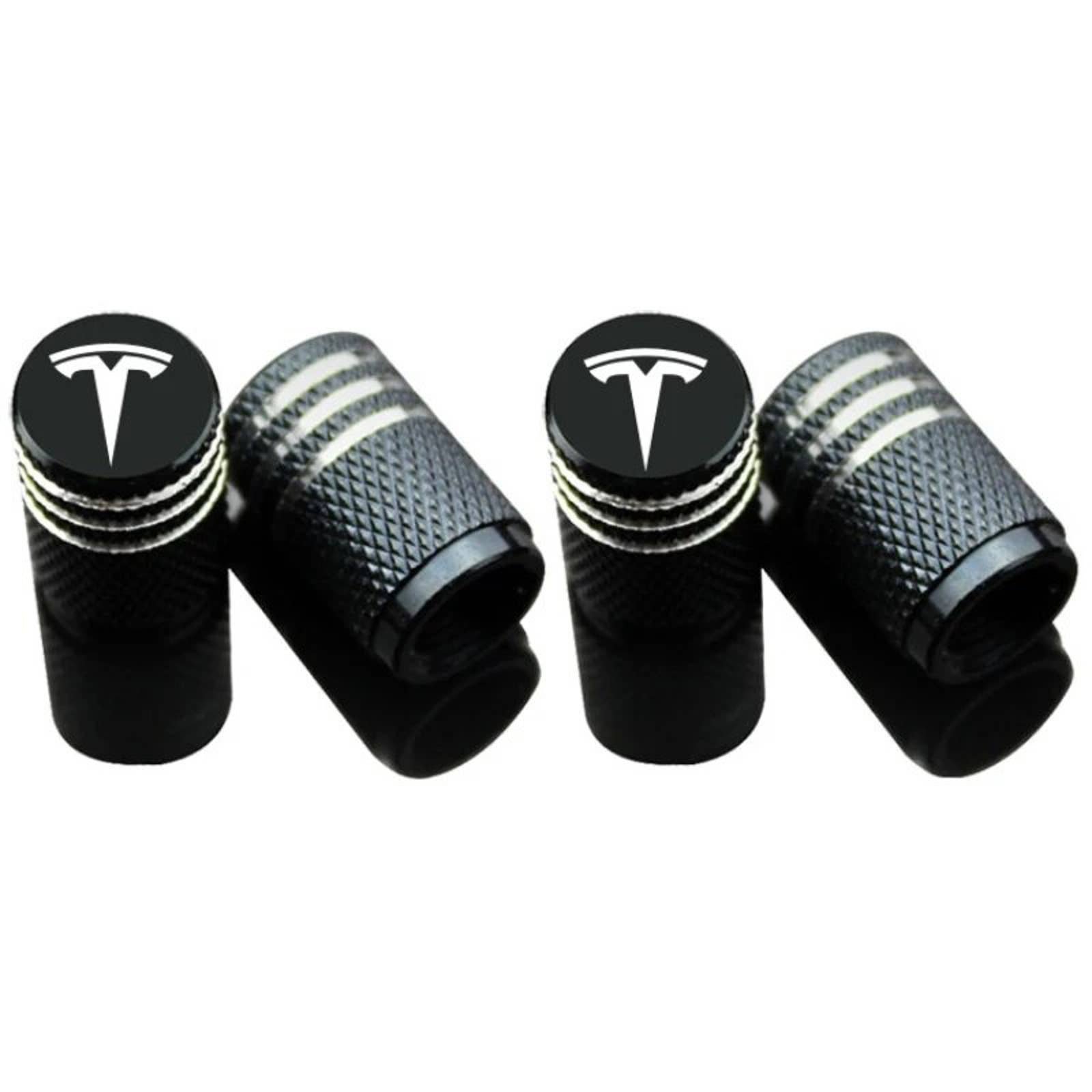 4x BLACK TESLA Model S/3/X/Y, Tire Valve Accessories Universal Fitting NEW 9cgSlk6mE